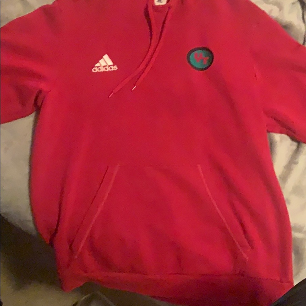 ADIDAS HOODIE (Red) - Picture 3 of 5